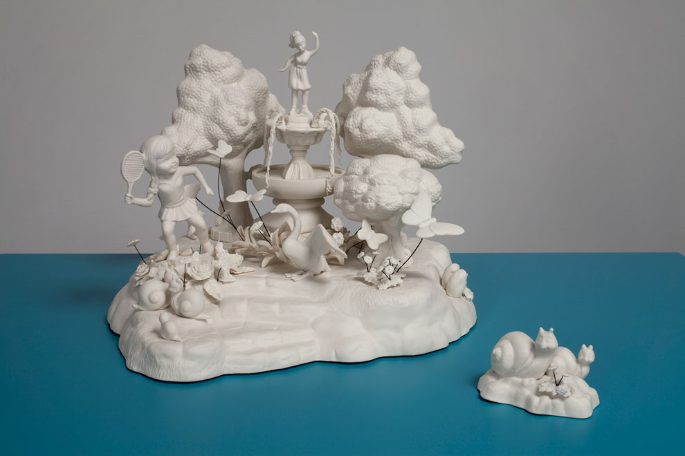 Beth Katleman Leda Ceramics Porcelain Sculpture Table Top